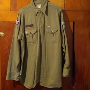 Vintage BSA Boy Scouts long sleeve shirt - M